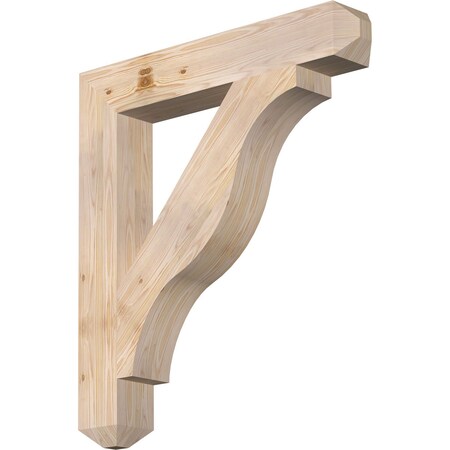 Ekena Millwork Funston Craftsman Smooth Bracket, Douglas Fir, 5 1/2"W x 36"D x 40"H BKT06X36X40FST04SDF
